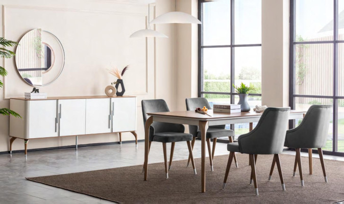 Stuhl Stühle Luxus Design Lehnstuhl Holz Polster Neu Modern Esszimmer Möbel Holz