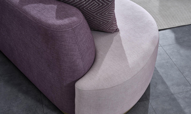 Bytová krajina pohovka Sada velkých růžových látkových pohovek moderní 5dílná pohovka