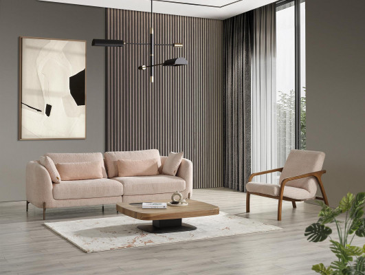 Design obývací pokoj sestava sedací souprava nábytek 2x pohovky konferenční stolek nový křeslo