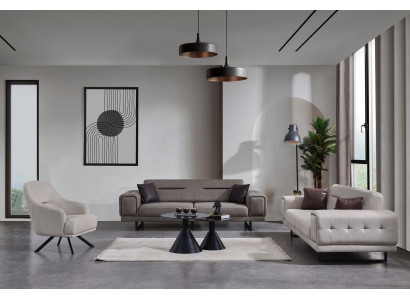 Obývací pokoj Pohovky Kompletní Luxus 2x Třísedák Moderní Křeslo Vybavení