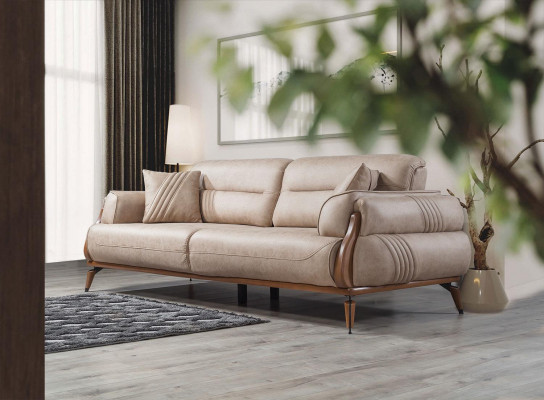 Sofa set 2 pieces Living room sofa Three-seater Designer armchair Luxury upholstered furniture