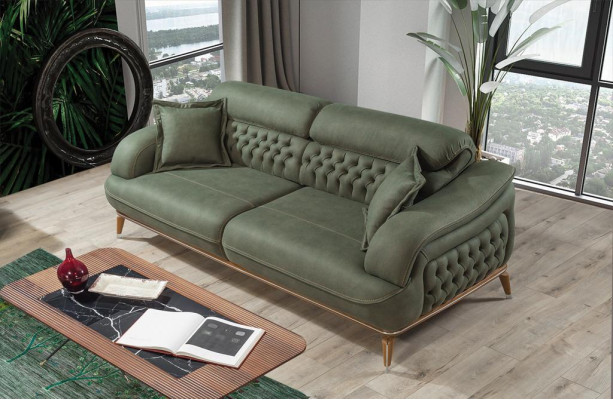 Luxusní pohovka pro tři osoby, moderní nábytek do obývacího pokoje, nový třísedák.