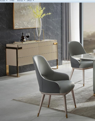 Design Set 6x židle židle čalouněné židle Gastro jídelna kůže Nové křeslo