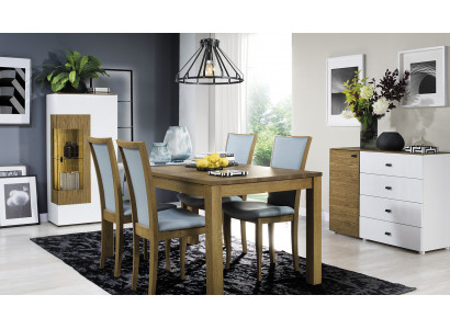 Sada 6x židlí luxusní design potah masivní dřevo kancelářské jídelní židle sedadlo