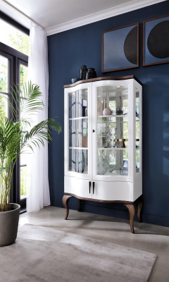 Klasická vitrína skříň obývací pokoj vitrínová skříň police skříňky