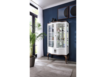 Klasická vitrína skříň obývací pokoj vitrínová skříň police skříňky