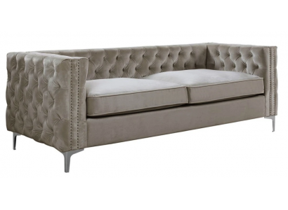 Chesterfield tří  sedák moderní nábytek textilie sametová látková sedací souprava luxusní obývací pokoj