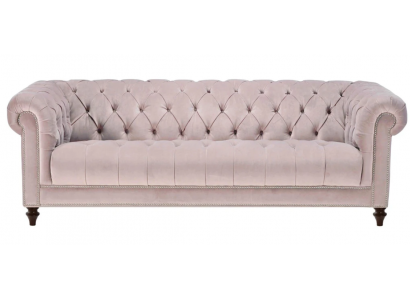 Chesterfield Růžová Altrosa Nová Trojsedačková látková designová pohovka Sofy Sofy