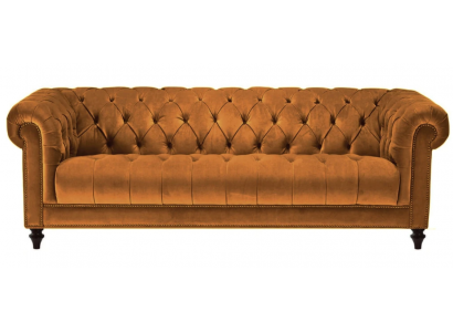 Chesterfield Originální sametová třísedák designové látkové pohovky s čalouněním.