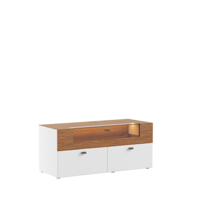 Komoda televizní nízká skříň RTV xxl Stůl Moderní obývací pokoj dřevo 125x55cm