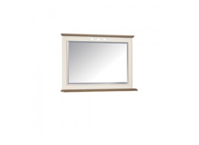Zrcadlo s dřevěným rámem, stěnné zrcadlo, klasické designové zrcadlo 97x70cm, dřevo xxl big