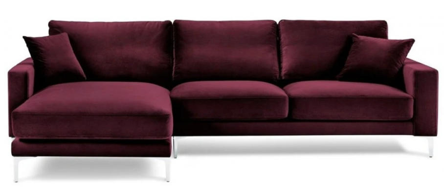 Červený burgundský rohový designový gauč sedaček sedací soupravy Italský nábytek Design