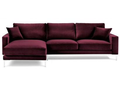 Červený burgundský rohový designový gauč sedaček sedací soupravy Italský nábytek Design