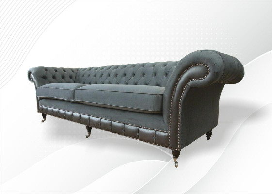 Chesterfield Originální nábytek 4místná pohovka Potahovaná sedací soupravy Pohovky