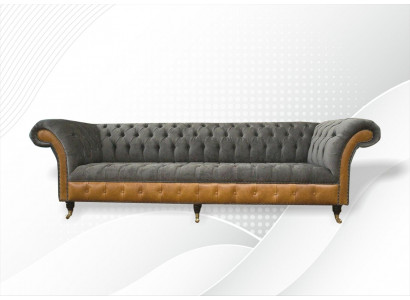 xxl Pohovky Chesterfield Polster Design Luxus Sofa 4 Místný Kožený Gauče