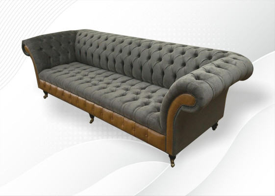 xxl Pohovky Chesterfield Polster Design Luxus Sofa 4 Místný Kožený Gauče