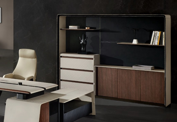 Design kancelářský stůl Stůl Křeslo Vybavení Rohový stůl s židlí 2 kusy.