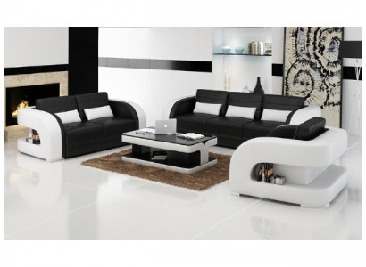 Sofa set, kůžová pohovka, USB pohovka, gauč, pohovka, obývací stěna, soupravy 3+2+1, nové.
