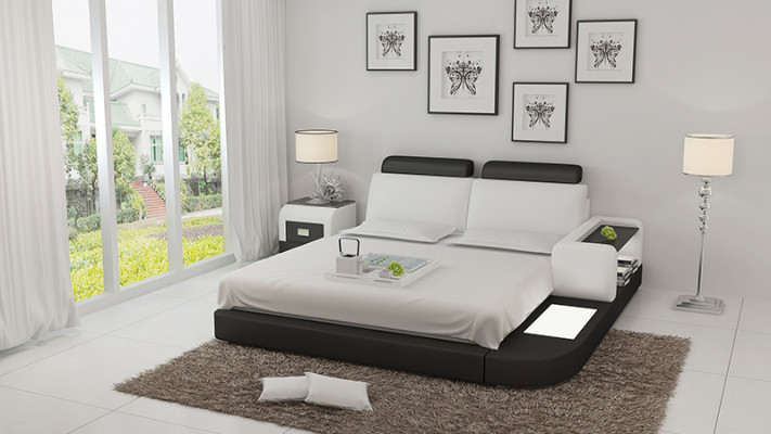 Postel s USB výstupem, postel s polstrováním, luxusní manželská postel, dvoulůžko, manželská postel, postele 140/160/180 cm.
