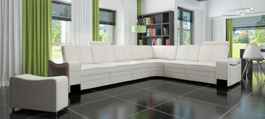 Stoffcouch Textil Polster Eckcouch Couch Sofa Ecksofa Wohnlandschaft