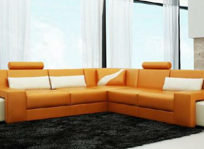 Žijící krajina Polster Ecke Eck Sofa Sitz Couch Garnitur Landschaft Leder V015B