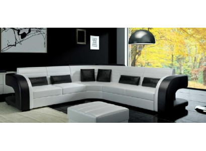 LEDROVÁ SOFA Design WOHNLANDSCHAFT COUCH GARNITUR POLSTERECKE ECKCOUCH SOFA Bergamo