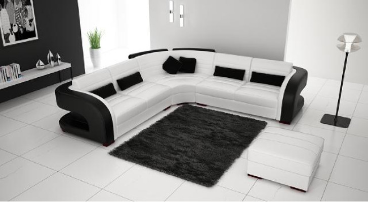 LEDROVÁ SOFA Design WOHNLANDSCHAFT COUCH GARNITUR POLSTERECKE ECKCOUCH SOFA Bergamo