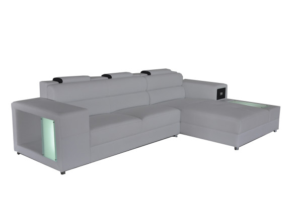 Design Sitz Leder Polster Ecke Leder Eck Landschaft Zimmer Neu Wohn