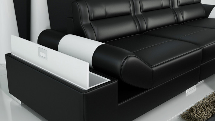 Kůžená sedací souprava Pohovka Rozkládací pohovka Garnitury Nové 3+3 Místná sestava Design Nový