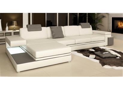 Ecksofa Garnitur Sofa Polster Couch Wohnlandschaft Sitz Eck Textil Leder  Rohová sedací souprava Sedací souprava Sofa Polstr Křeslo Obývací pokoj Sedačka Roh Textilie Koženka