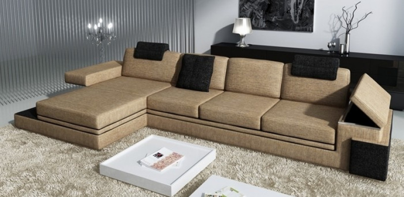 Design Pohovka Pohovka Pohovka Polstrovaná Obývací Sestava Koutová Souprava Textilní