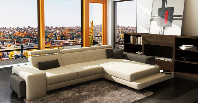 Rohová sedací souprava pohovka gauč sedací souprava tkanina kůže