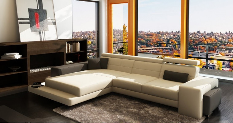 Rohová sedací souprava pohovka gauč sedací souprava tkanina kůže