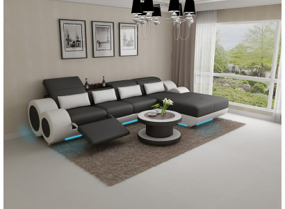 Kůžená pohovka sedací souprava Nové rohová sedací souprava Design Moderní gauč G8035H