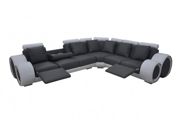 Design kůže polštáře XXL sedací souprava koutová sestava Designer Couch Sofá trůn