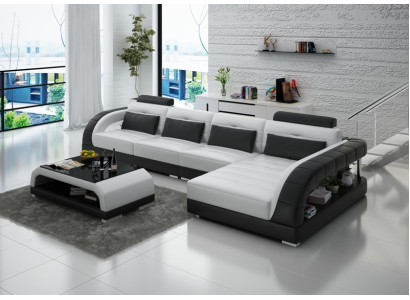 Ledersofa Couch Wohnlandschaft Eck Modern Ecksofa Design Sofa Garnitur