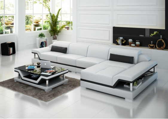 Design kožená sedací souprava sedací souprava Sofa Couch Polstrová rohová sedací souprava sedací souprava kožené pohovky 8004C