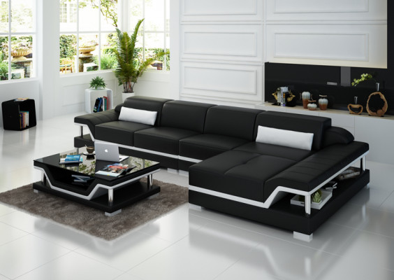 Design kožená sedací souprava sedací souprava Sofa Couch Polstrová rohová sedací souprava sedací souprava kožené pohovky 8004C