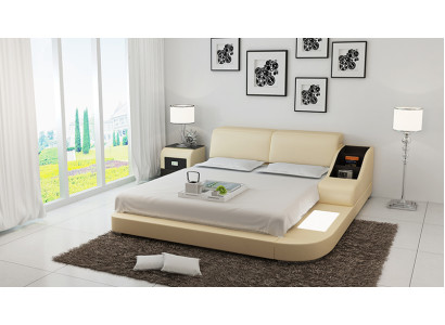 Polster Design Luxus Bett Betten Leder Schlafzimmer 140/160/180 LB8815