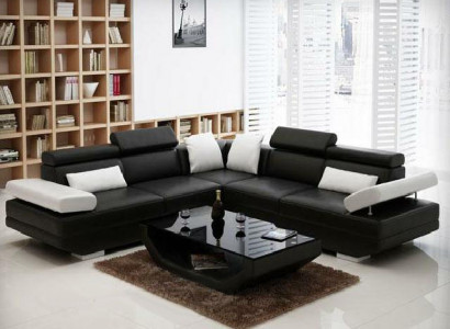 Žijící krajina potahový rohový rohová pohovka klasická souprava krajina kůže - AlfredB