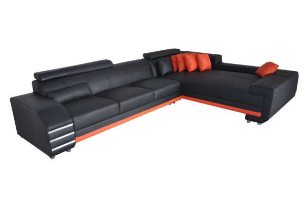 Eck Leder Sofa Couch Polster Sitz Garnitur Wohnlandschaft Design XXL
