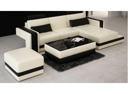 Kožená pohovka Rozkládací pohovka Bytový kraj Obývací kout Rohová sedací souprava Design Moderní