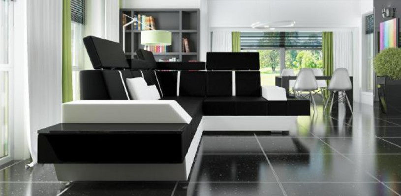 Designer kůžená sedací souprava pohovka gauč rohová pohovka kůžová pohovka