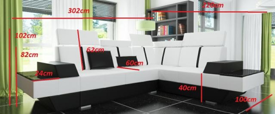 Designer kůžená sedací souprava pohovka gauč rohová pohovka kůžová pohovka