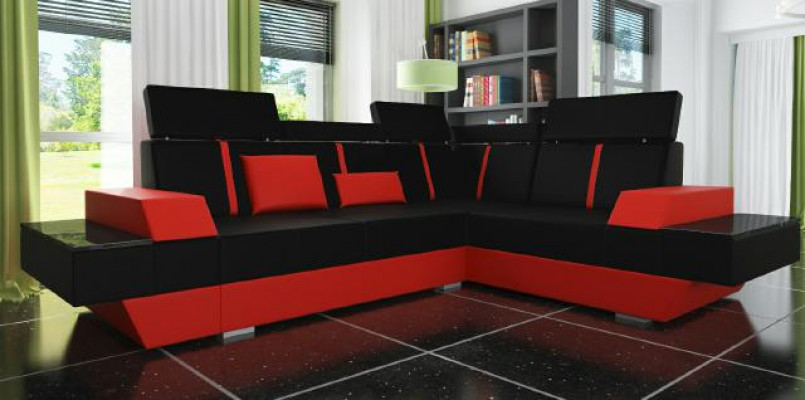 Designer kůžená sedací souprava pohovka gauč rohová pohovka kůžová pohovka