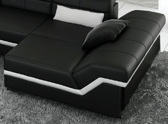 LEDERSOFA XXL WOHNLANDSCHAFT COUCH DESIGN SOFA ECKSOFA ECKCOUCH SOFAGARNITUR NEU