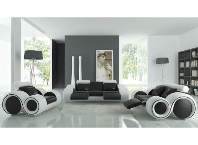 Kůžená pohovka sedací souprava 3+2+1 sedadlo moderního designu Sofa A1163D
