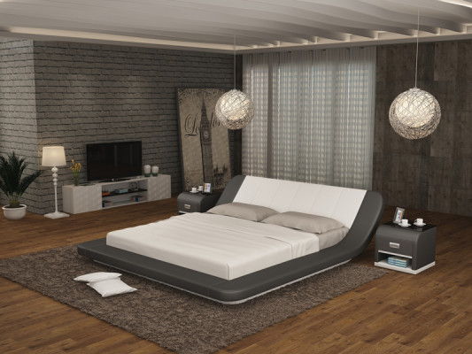 Leder Bett Design Polster Betten Luxus Doppel Modernes Ehe 140/160/180 cm