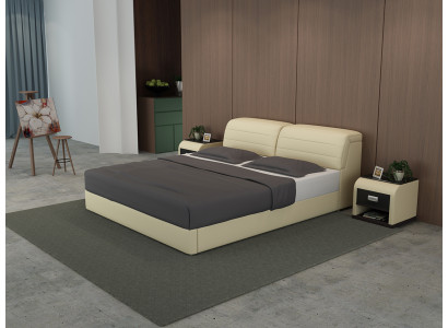 Leder Bett mit USB Polster Betten Luxus Doppel Ehe 140/160/180 LB8827