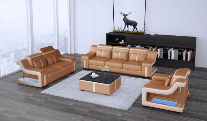 Design Multifunktions pohovka Relax Sofa kůže čalouněná sedací soupravy trojsedačka 3s. Nové
